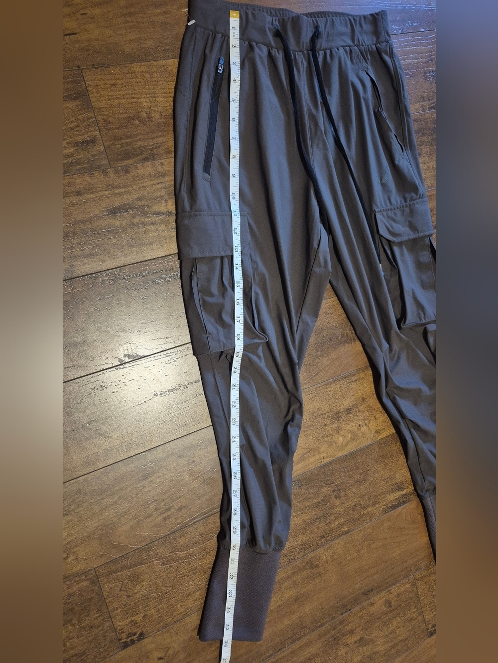 ASRV DSG-0437 Men’s XS Gray Tech Cargo Joggers Tapered Performance Pants - Picture 6 of 9